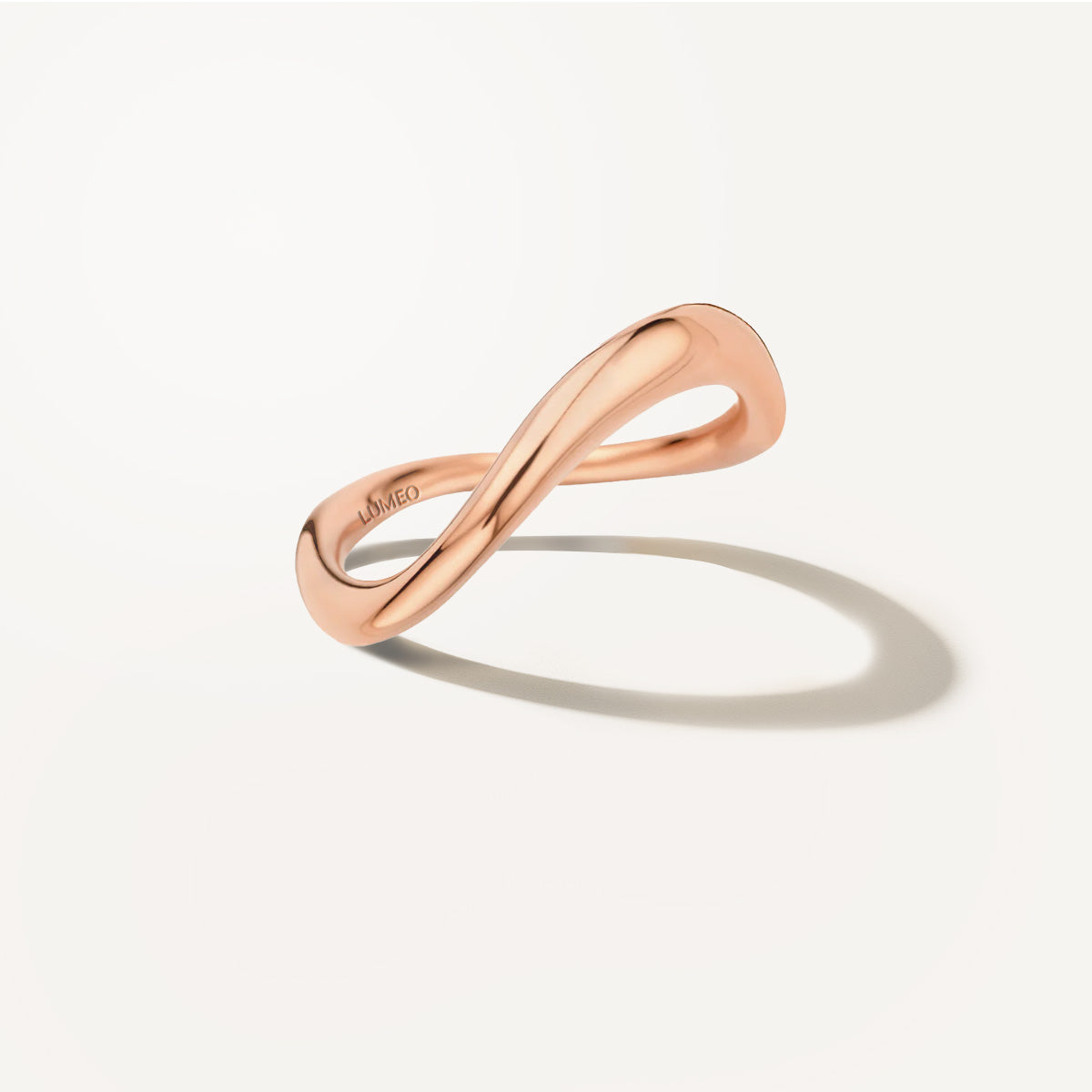 LUMEO Zayra Plain Ring Pain in 18k Solid Rose Gold