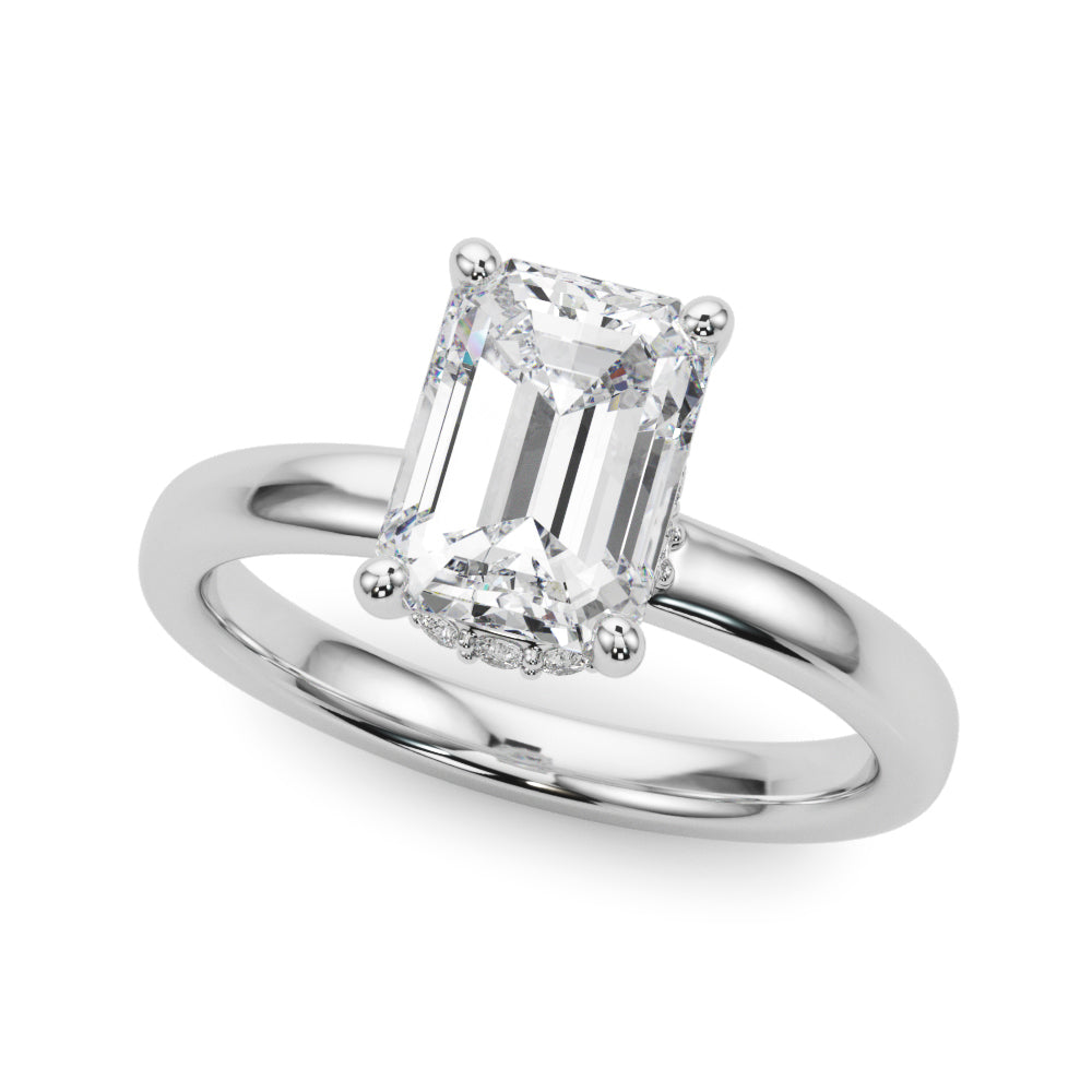 LUMEO Oval Hidden Halo Diamond Engagement Ring in Platinum #platinum