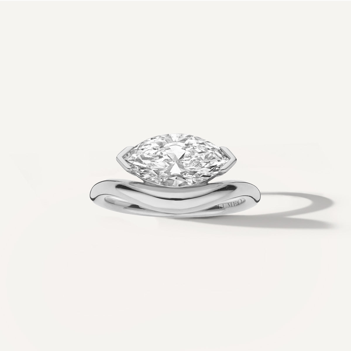 LUMEO Marquise East to West Diamond Ring in Platinum