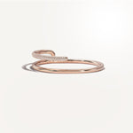 LUMEO Half Pave Bracelet in 18k Solid Rose Gold 