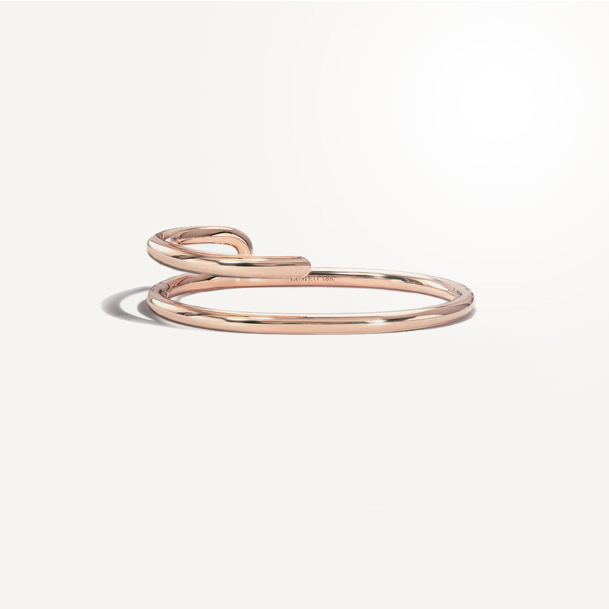 LUMEO Selma Plain Bracelet in 18k Solid Rose Gold 