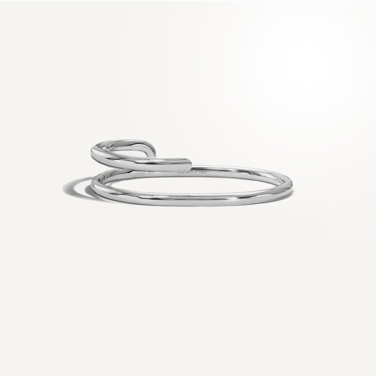 LUMEO Selma Plain Bracelet in Platinum or White Gold 