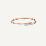 LUMEO The Aurelia Bypass Bangle 18k Solid Rose Gold 