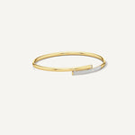LUMEO The Aurelia Bypass Bangle 18k Solid Yellow Gold 