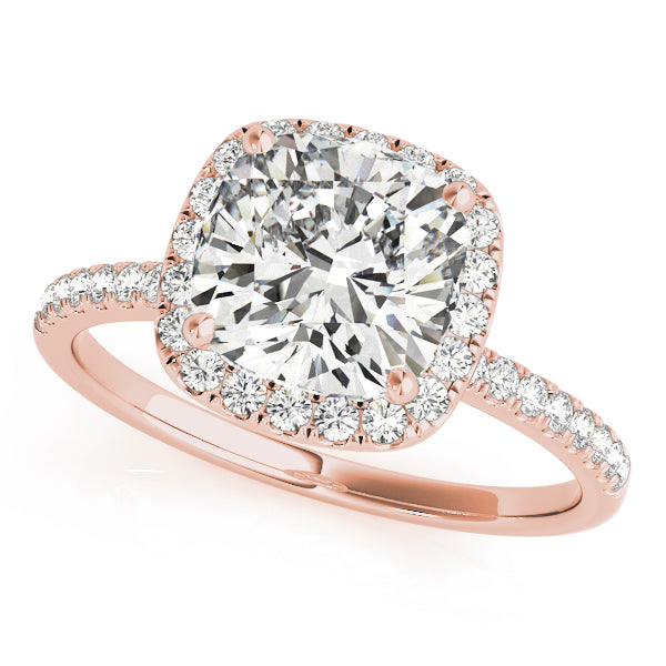 LUMEO Cushion Halo Engagement Ring 