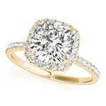 LUMEO Cushion Halo Engagement Ring 