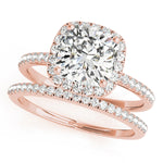 LUMEO Cushion Halo Engagement Ring 