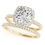 LUMEO Cushion Halo Engagement Ring 