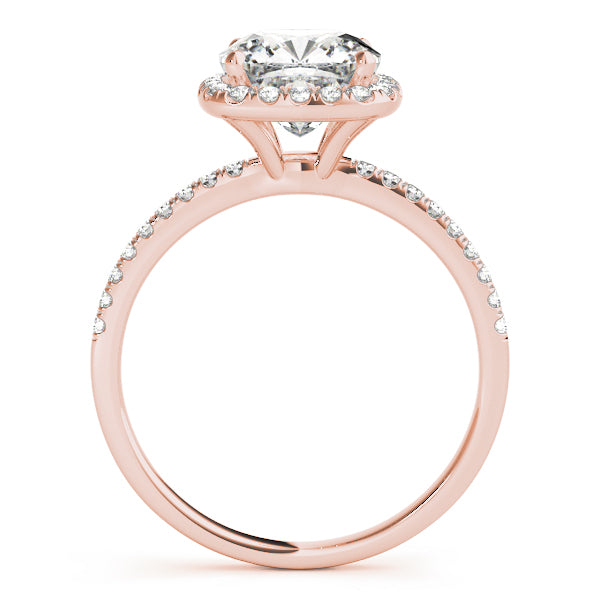 LUMEO Cushion Halo Engagement Ring 