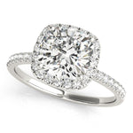 LUMEO Cushion Halo Engagement Ring 