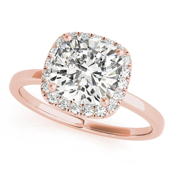 LUMEO Cushion Halo Engagement Ring 