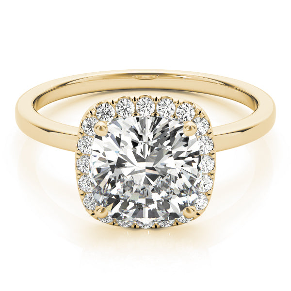 LUMEO Cushion Halo Engagement Ring 