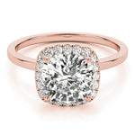 LUMEO Cushion Halo Engagement Ring 
