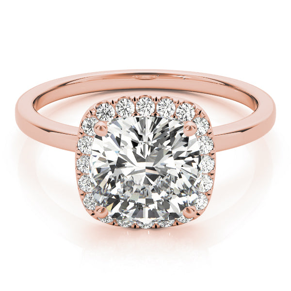 LUMEO Cushion Halo Engagement Ring 