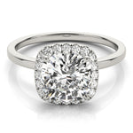 LUMEO Cushion Halo Engagement Ring 