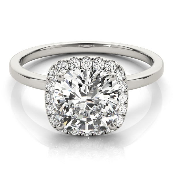 LUMEO Cushion Halo Engagement Ring 