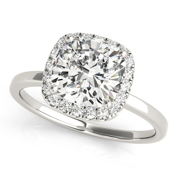 LUMEO Cushion Halo Engagement Ring #platinum
