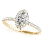 LUMEO Marquise Halo Engagement Ring 