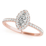 LUMEO Marquise Halo Engagement Ring 