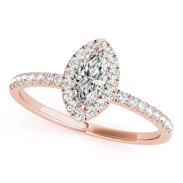LUMEO Marquise Halo Engagement Ring 