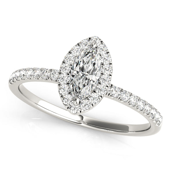 LUMEO Marquise Halo Engagement Ring 