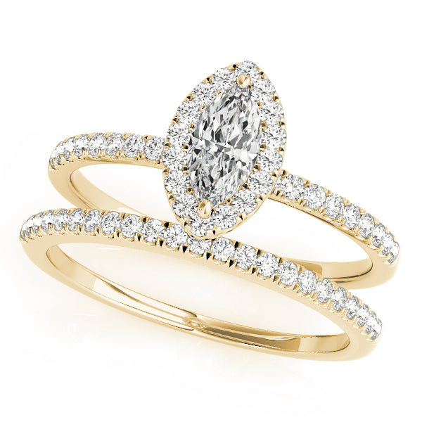 LUMEO Marquise Halo Engagement Ring 
