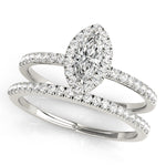 LUMEO Marquise Halo Engagement Ring 