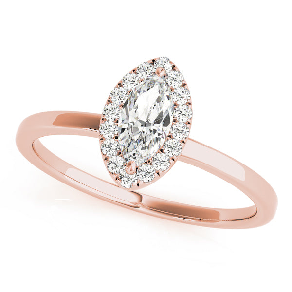 LUMEO Marquise Halo Engagement Ring 