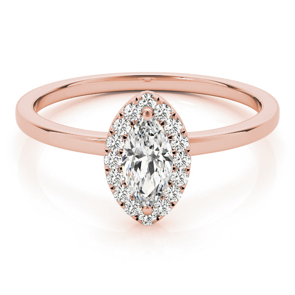 LUMEO Marquise Halo Engagement Ring 