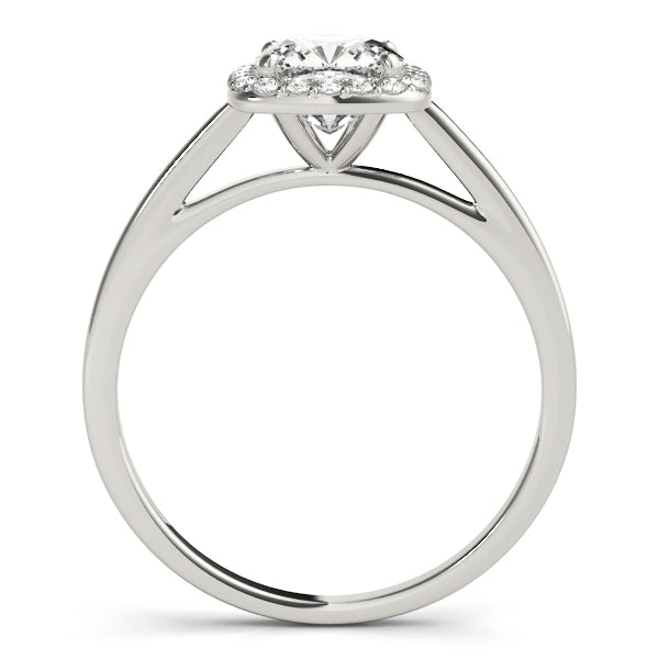 LUMEO Cushion Halo Diamond Engagement Ring in Platinum 