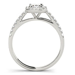 LUMEO Emerald Halo Engagement Ring 