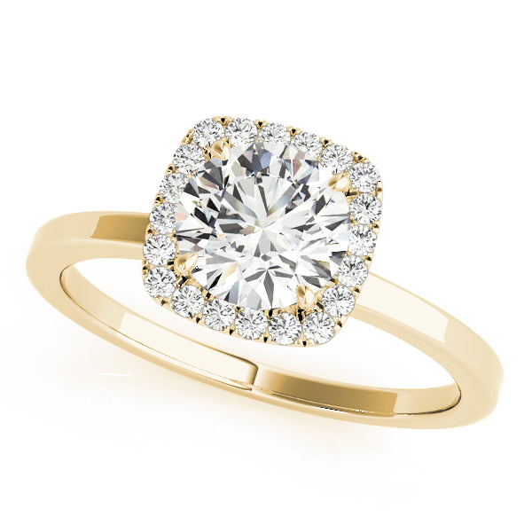 LUMEO Round Halo Engagement Ring 