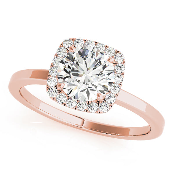 LUMEO Round Halo Engagement Ring 