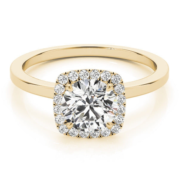 LUMEO Round Halo Engagement Ring 