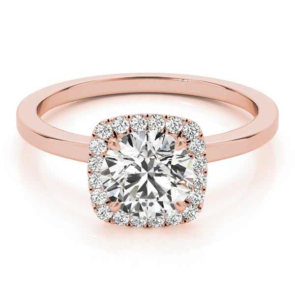 LUMEO Round Halo Engagement Ring 