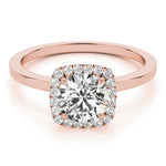 LUMEO Round Halo Engagement Ring 