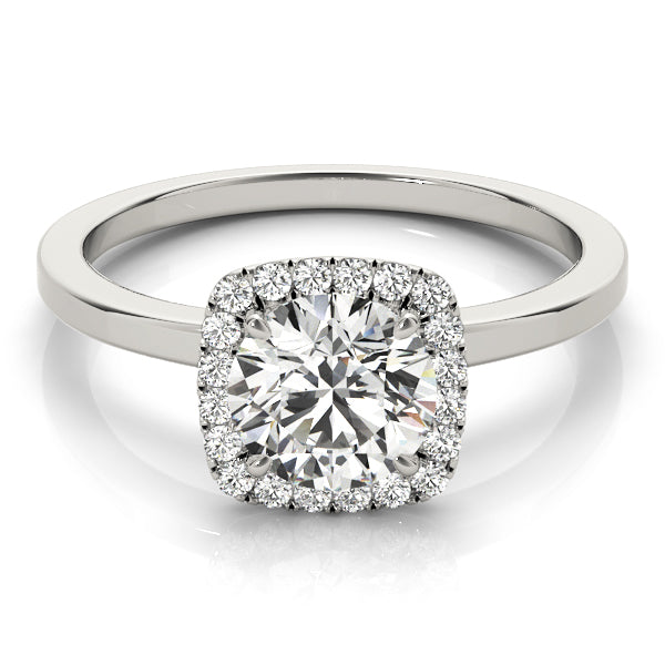 LUMEO Round Halo Engagement Ring 