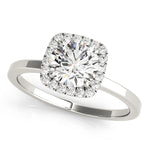 LUMEO Round Halo Engagement Ring 