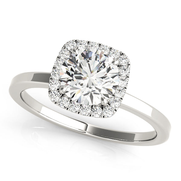 LUMEO Round Halo Engagement Ring 