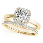 LUMEO Round Halo Engagement Ring 