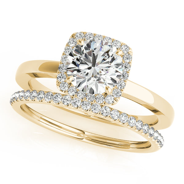 LUMEO Round Halo Engagement Ring 