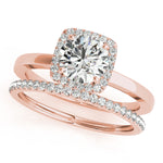 LUMEO Round Halo Engagement Ring 