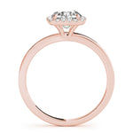 LUMEO Round Halo Engagement Ring 