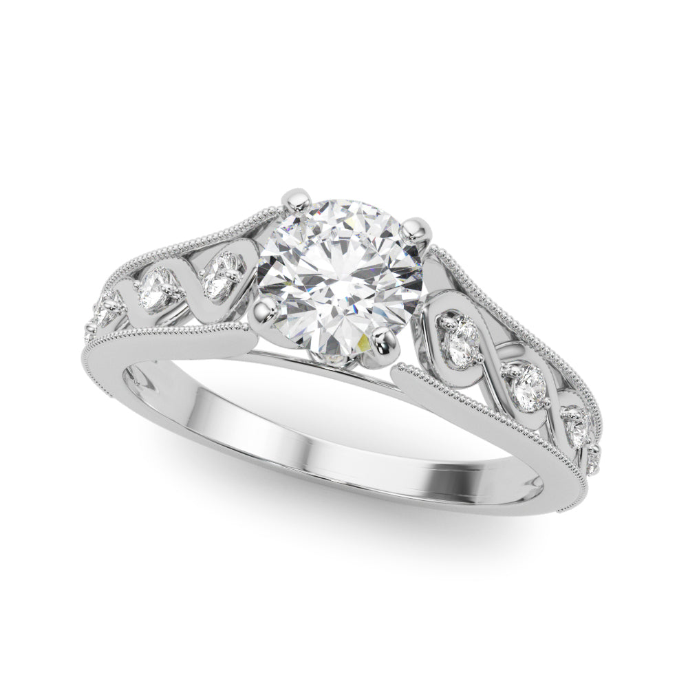 LUMEO Emerald Halo Diamond Engagement Ring Front View in Platinum #platinum