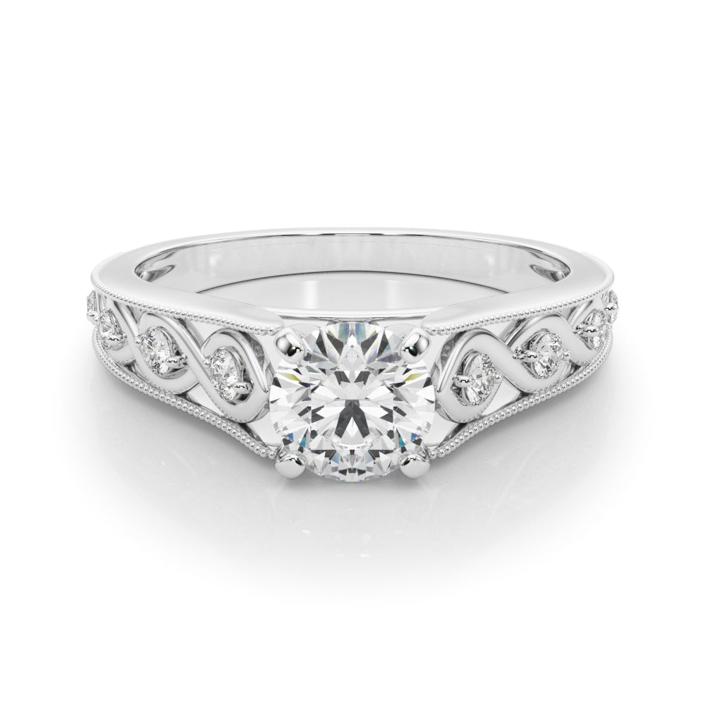 LUMEO Emerald Halo Diamond Engagement Ring Set in Platinum 