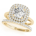 LUMEO Round Double Halo Engagement Ring 