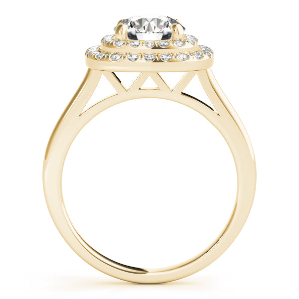 LUMEO Round Double Halo Engagement Ring 