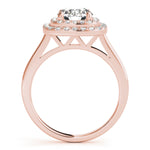 LUMEO Round Double Halo Engagement Ring 