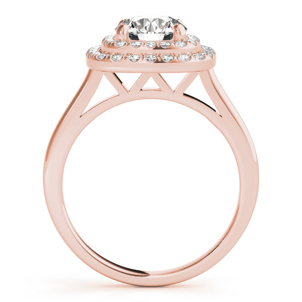 LUMEO Round Double Halo Engagement Ring 