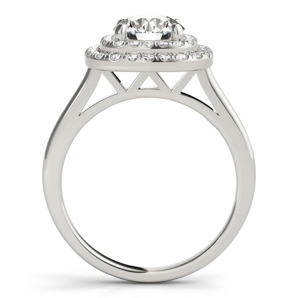 LUMEO Round Double Halo Engagement Ring 